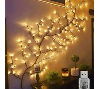 Lampe de branche USB, lampe de branche d'arbre artificielle, lampe de branche de saule souple et flexible avec 8 modes d'éclairage, convient pour la décoration intérieure du salon et de la chambre à c