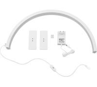 Lampe de bureau à clous en demi-lune 28 pouces 35W 3000 k à 6000k LED -lumière réglable pour les soins de la peau en direct streaming blanc