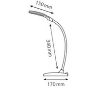 Lampe de bureau à LED Twist, argent