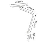 Lampe de bureau à LED 'Zirkon', à pince, noir