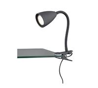 Lampe de bureau à pince noire GU10 métal Wanda Trio
