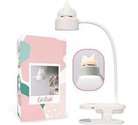 Lampe de Bureau à Pince - Veilleuse Chat - Flexible - 3 Niveaux de Luminosité - Design Contemporain