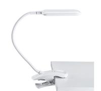 Lampe de bureau Aluminor à pince bras flexible blanc