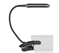 Lampe de bureau Aluminor à pince bras flexible noir