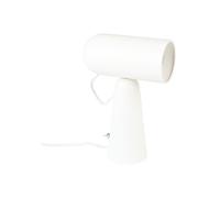 Lampe de bureau en métal blanc, E27, 1 ampoule, inclinable, orientable - White Label, Vesper - 19x9x27 cm