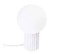Lampe de bureau HALO blanche, globe verre G9 8W Sollux