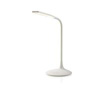 Nedis Lampe de bureau LTLG3M1WT2 LED dimmable tactile 3 modes rechargeable 250 lm Blanc