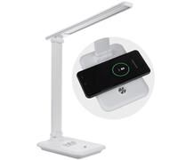 Lampe de bureau LED à intensité variable MCE616 W Maclean 9W avec chargeur Qi à induction blanc blanc G