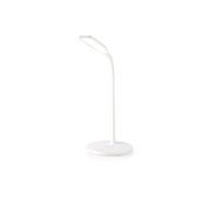 Nedis Lampe de Bureau LED avec Variateur et Chargeur sans Fil 15 W Blanc