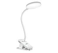 Lampe de Bureau LED Flexible à 360° Sans Fil avec Fixation à Pince MAXEXCELL Blanc