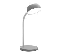 Lampe de bureau Led intégrée Tamy Unilux - 6 W - Bras flexible - gris