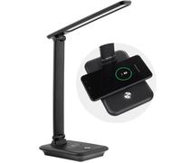 Lampe de bureau LED - Maclean - MCE616 B - 9W - Chargeur Qi - Intensité variable