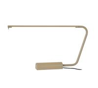 Lampe de bureau LED moderne brun et noir, bras courbé, variateur tactile 6,5 W