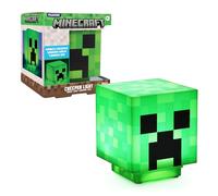 Lampe de Bureau Minecraft Creeper avec Sons Officiels - Lampe de Nuit Portable pour Chambre ou Décor Gamer, Cadeau Officiel