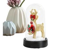 Lampe de bureau Noël Avec base LED élan sapin éclairage chaud décoration | Lampe de table renne Noël pièce Pour bureau cheminée intérieur chambre salon bureau maison rustique vacances