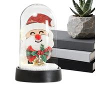 Lampe de Bureau Père Noël Avec base LED élan sapin éclairage chaud | Lampe de table renne Noël pièce Pour Table Étagère Cheminée Intérieur Chambre Salon Bureau Maison De Ferme Hi