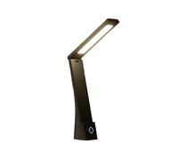 Lampe de Bureau Pliable à LED pour Enfants, Rechargeable et Enfichable, Protection des Yeux, Idéale pour la Lecture et L'Écriture, Noire.
