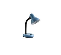 Lampe de bureau rétro LED GTV RIO E27 Lampe de bureau bleue flexible 40 W max. 220-240 V IP20 Lampe design en métal et plastique, Blau