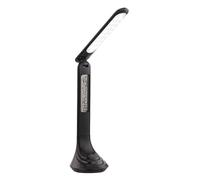 Lampe de bureau sans fil avec batterie rechargeable Lampe de chevet LED Touch, dimmable Lampe de table avec horloge, spot mobile, noir, 4W 200lm blanc neutre, LxH 20x42,5 cm