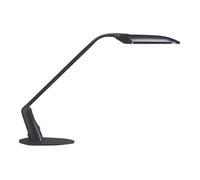 Unilux Lampe de bureau Duo - LED 2x5W, bras pivotant 90°, tête orientable - Noir (prise Europe)