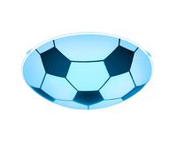 Lampe de chambre d'enfant Plafonnier Chambre à coucher Plafonnier Football, métal verre noir blanc, dimmable télécommande RGB LED changement de couleur, 8,5W 806Lm 3000K blanc chaud, D 30 cm
