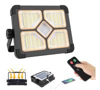 Lampe de chantier LED, 150 W, batterie 15000 mAh, solaire, 296 LEDs, indice de protection IP66, portable