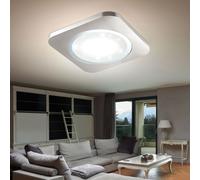 Lampe de chantier LED effet cristal plafonnier salle de travail éclairage chromé Eglo 97664