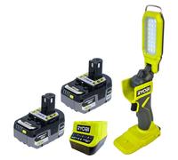 Lampe de chantier sans fil RYOBI RSL18-0 18 V 800 lumens + 2 batteries 5,0 Ah + chargeur