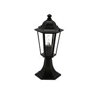 Lampe de Chemin Aluminium Verre Noir IP44 Chemin Terrasse H:40 cm E27 Lanterne Rustique Nostalgique Lampe de Socle Extérieur PARIS