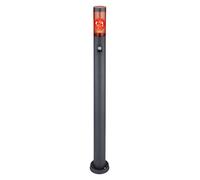 Lampe de chemin avec détecteur de mouvement Smart LED lampadaire d'extérieur, dimmable, application et commande vocale, changement de couleur RVB, 8,5W 806lm blanc chaud/blanc froid, DxH 12,7x110cm
