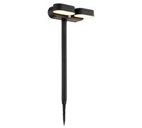 Lampe de chemin Jardin Lampe d'extérieur Lampe enfichable Piquet de terre Lampe solaire Détecteur de mouvement Batterie, noir opale, 1x LED, DxH 23x10,3x55 cm