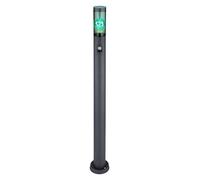 Lampe de chemin LED avec détecteur de mouvement lampadaire extérieur dimmable avec télécommande borne lumineuse extérieur, changement de couleur RVB, fumée 8,5W 806lm blanc chaud, DxH 12,7x110cm
