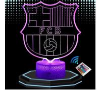 Lampe de Chevet 3D LED - FC Barcelone - Multicolore - Tactile - Rechargeable USB - Décorative