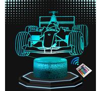 Lampe de Chevet 3D Led PERSONNALISEE voiture formule 1 - Veilleuse Changement de Couleurs - Luminaire Tactile Bureau et Chambre Enfant - Eclairage d’Ambiance - Idée Cadeau Anniversaire et Noël