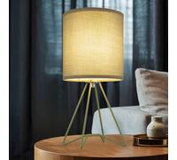 Lampe de Chevet Accumulateur Luminaire Lampe Abat-Jour E14 Vert Pâle Métal