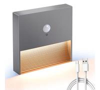 Lampe de chevet avec détecteur de mouvement, éclairage intérieur rechargeable avec détecteur de mouvement, luminosité réglable, 3000K