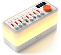 Lampe de chevet avec haut-parleur Bluetooth, 11 couleurs, luminosité réglable, 8 effets sonores