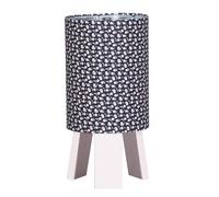 Lampe De Chevet Avec Pied En Coton Marine - Miss Fleur De Lune Bleu Marine TU
