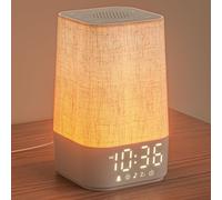 Lampe de chevet avec réveil progressif simulant le lever du soleil, idéale pour les chambres, avec bruit blanc