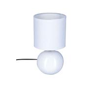 Atmosphera Lampe de chevet Timeo céramique blanche H25 cm