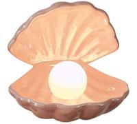 Lampe de chevet décorative en forme de coquillage et de perles, luminaire décoratif pour la maison, veilleuse en céramique,