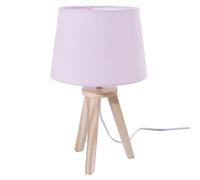 Lampe trépied H.30cm bois rose - Atmosphera Créateur d'intérieur