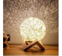 Lampe de chevet en rotin - HZDHCLH - Résistant aux chutes - Rechargeable USB - LED
