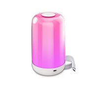 Lampe de Chevet Intelligente Tactile, Lumière LED RVB à Intensité Variable, Rechargeable, Lampe de Bureau pour Enfants, Ambiance Camping