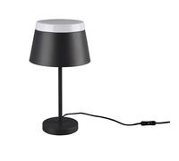 Lampe de chevet lampe de table moderne lampe de table en métal noir, couvercle acrylique, 2x E14, DxH 25x45 cm