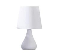 Lampe de Chevet Lampes de bureau Lampe de table Moderne Bouton de commutateur LED à trois vitesses Lampes de gradation Tissu Abat-jour / lampe de base ronde pour chambres à coucher Lampes de table sal