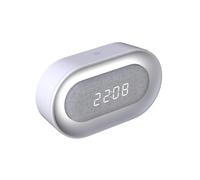 Lampe de chevet LED blanche, réveil KAJA 328137 Polux