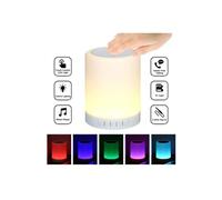 Lampe de Chevet LED Touch Rechargeable par USB Smart Coloré RGB LED Veilleuse Sans fil BT Haut-parleur Commande Tactile Dimmable Lampe Ambiance