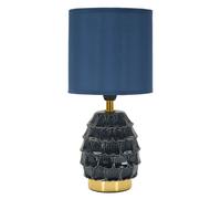 Lampe à poser en céramique et métal Pigny 15 x 30.5 cm bleu