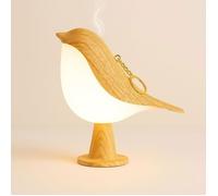 Lampe de Chevet Oiseau LED Tactile Sans Fil - Veilleuse Lumière Tricolore, Rechargeable USB - Cadeau Décoration Chambre Table Bureau